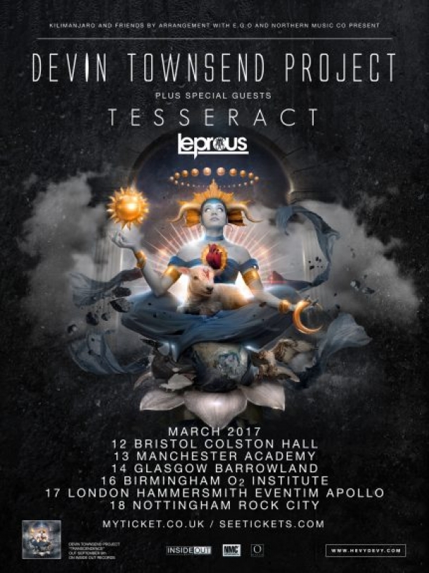 Devin Townsend at Colston Hall in Bristol on 12 March 2017.