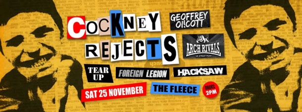 COCKNEY REJECTS at The Fleece in Bristol on 25 November 2017