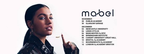 Mabel live at The O2 Academy Bristol on Monday 10th December 2018