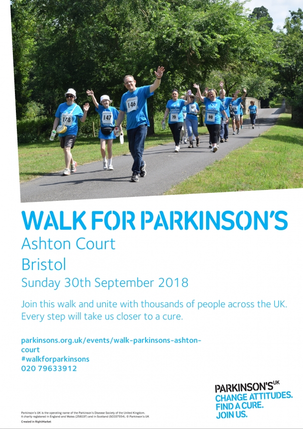Walk For Parkinson's at Ashton Court on Sunday 30th September 2018