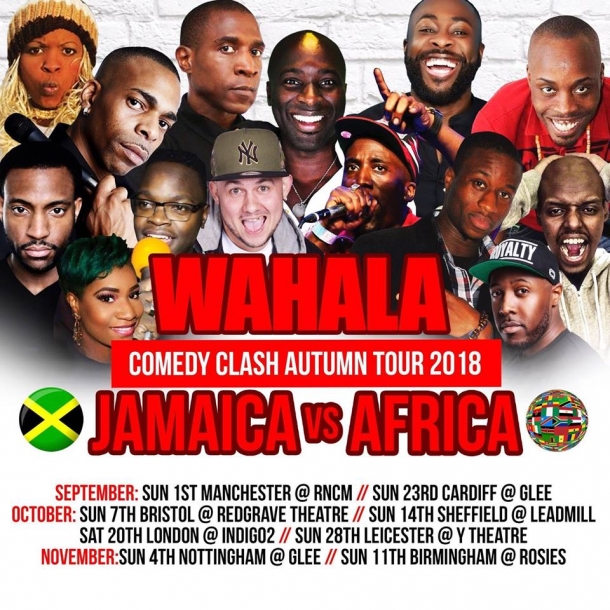 Wahala Comedy Clash: Jamaica vs Africa at The Redgrave Theatre on Sunday 7th October 2018