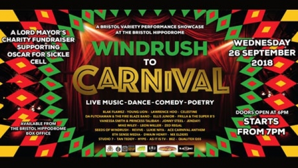 Windrush To Carnival Showcase at Bristol Hippodrome on Wednesday 26th September 2018