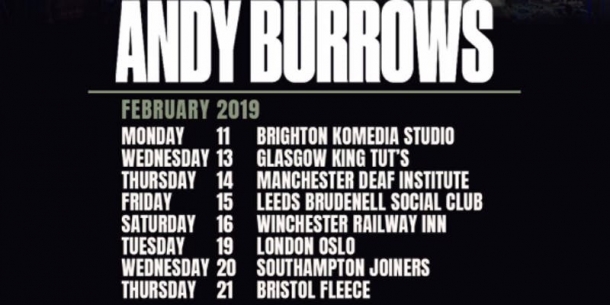 Andy Burrows live at The Fleece in Bristol on Thurs 21st Feb 2019