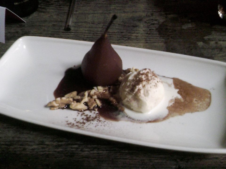 Poached Pear at The Christmas Steps in Bristol
