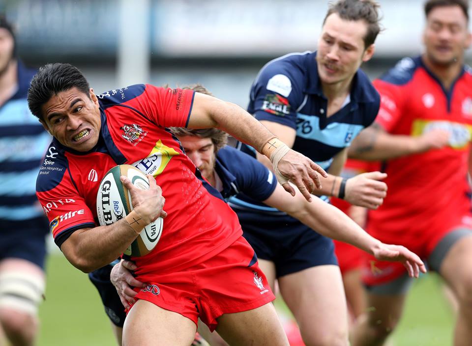 Bristol Rugby in action against Bedford Blues