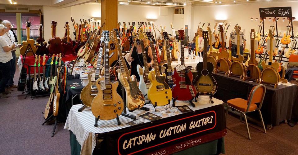 An amazing array of guitars at Bristol Guitar Show at Ashton Gate - 30th April