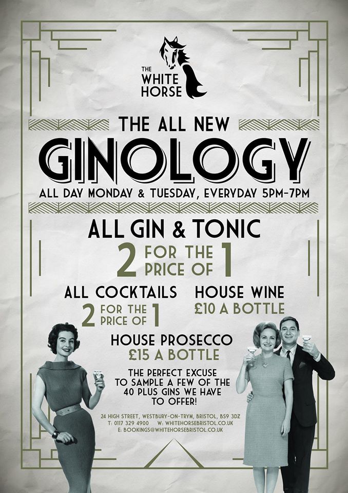 Ginology Night at The White Horse in Bristol every night!