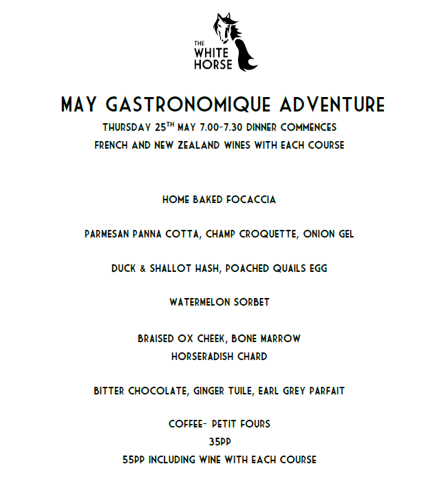 Enjoy a Gastronomique Adventure at The White Horse in Bristol - Thursday 25th May 2017