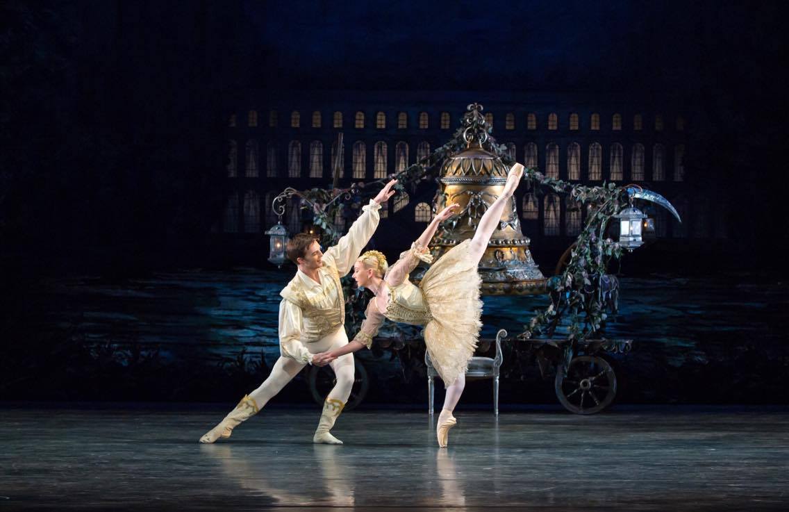 Elisha Willis as Swanilda and Michael O'Hare as Dr Coppélius; photo: Andrew Ross