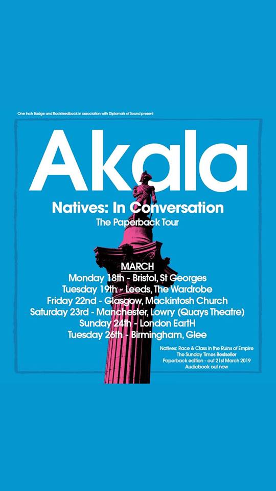 Akala to tour his new book, Natives, in 2019