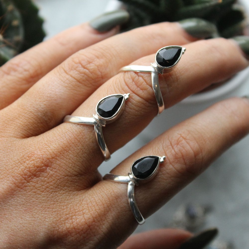Black Onyx ring from Neck on the Line Bristol