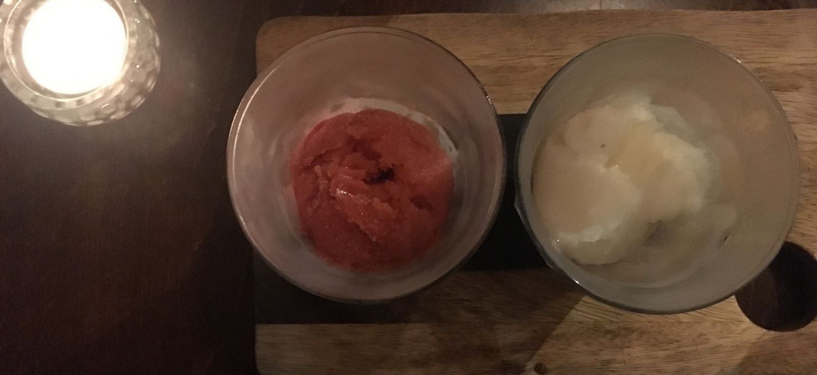 The Ox, Clifton - Raspberry and Lemon and mint sorbet