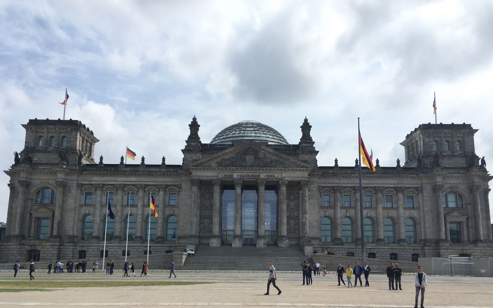 Outside the Reichstag.