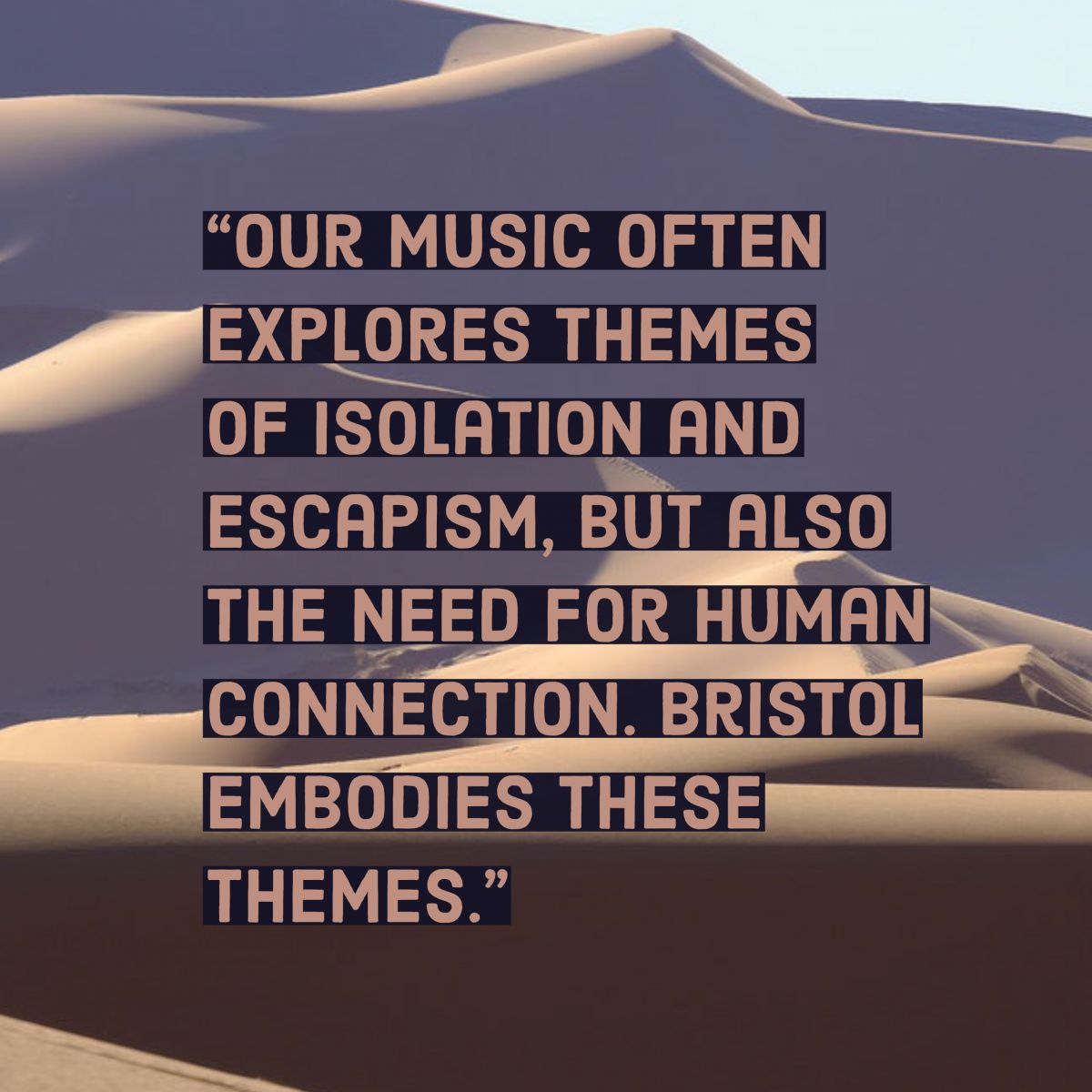 A quote from The Desert
