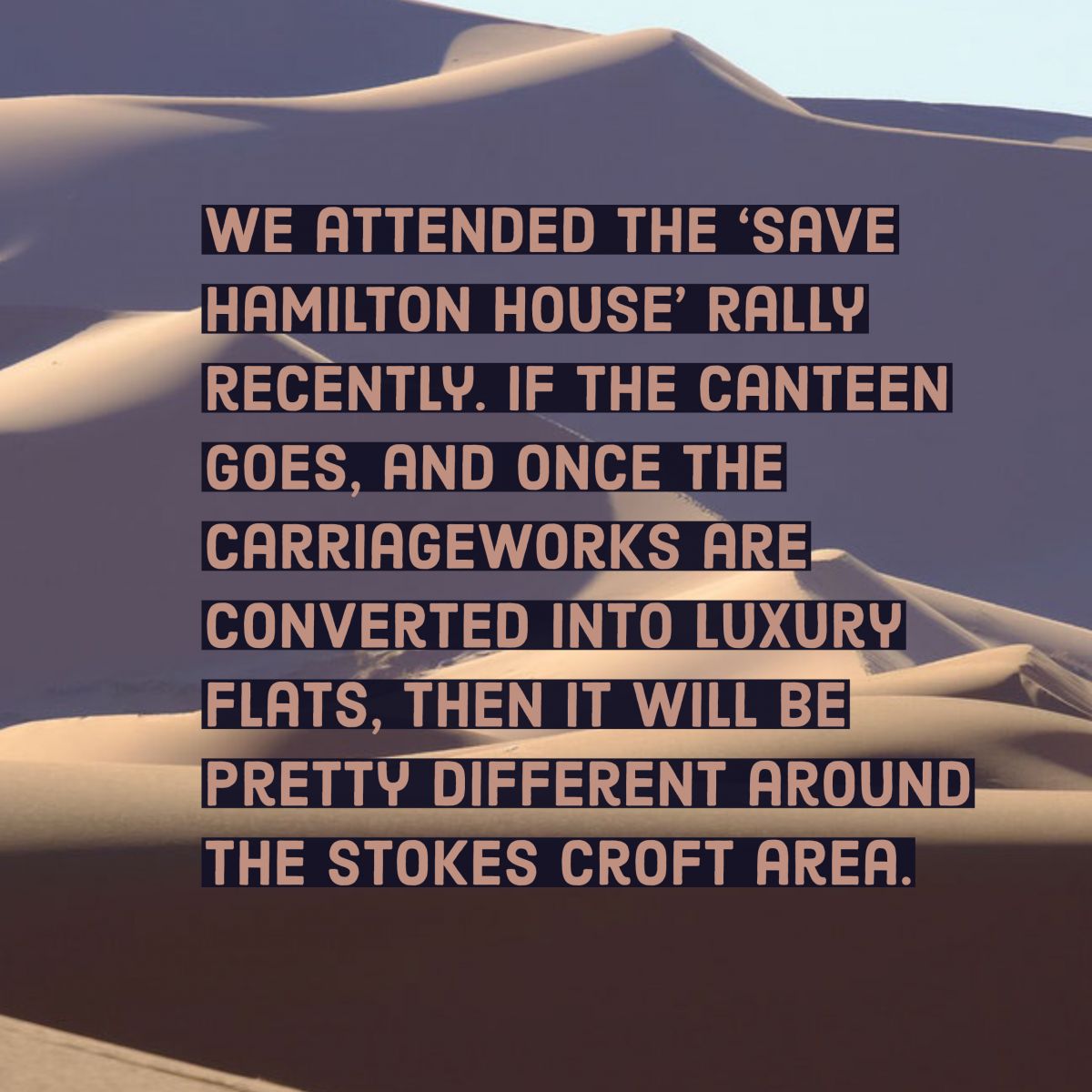 A quote from The Desert 