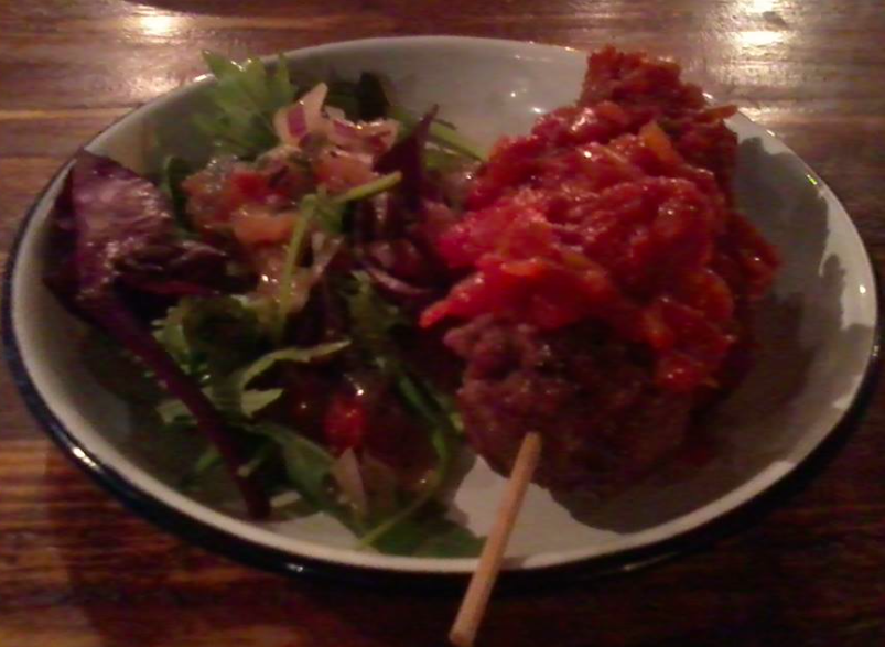 Homemade Meatballs starter at Spitfire Barbecue in Bristol