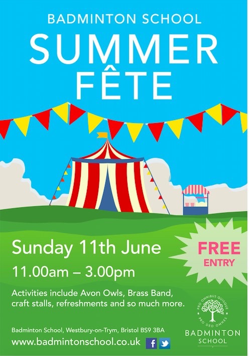 Summer Fête at Badminton School on Sunday 11th June 