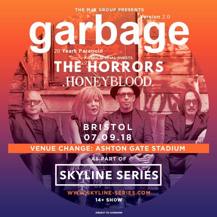 Garbage will headline Friday's show as the Bristol Skyline Series enters its final weekend of 2018.