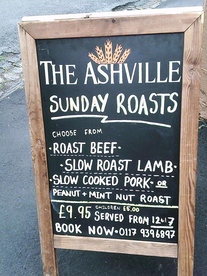 Sunday Roast at The Ashville, Bristol - 15 Leigh Street, Southville, BS3 1SN