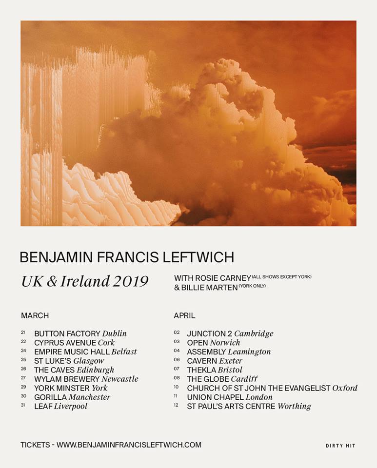 Benjamin Francis Leftwich 2019 UK & Ireland tour dates.