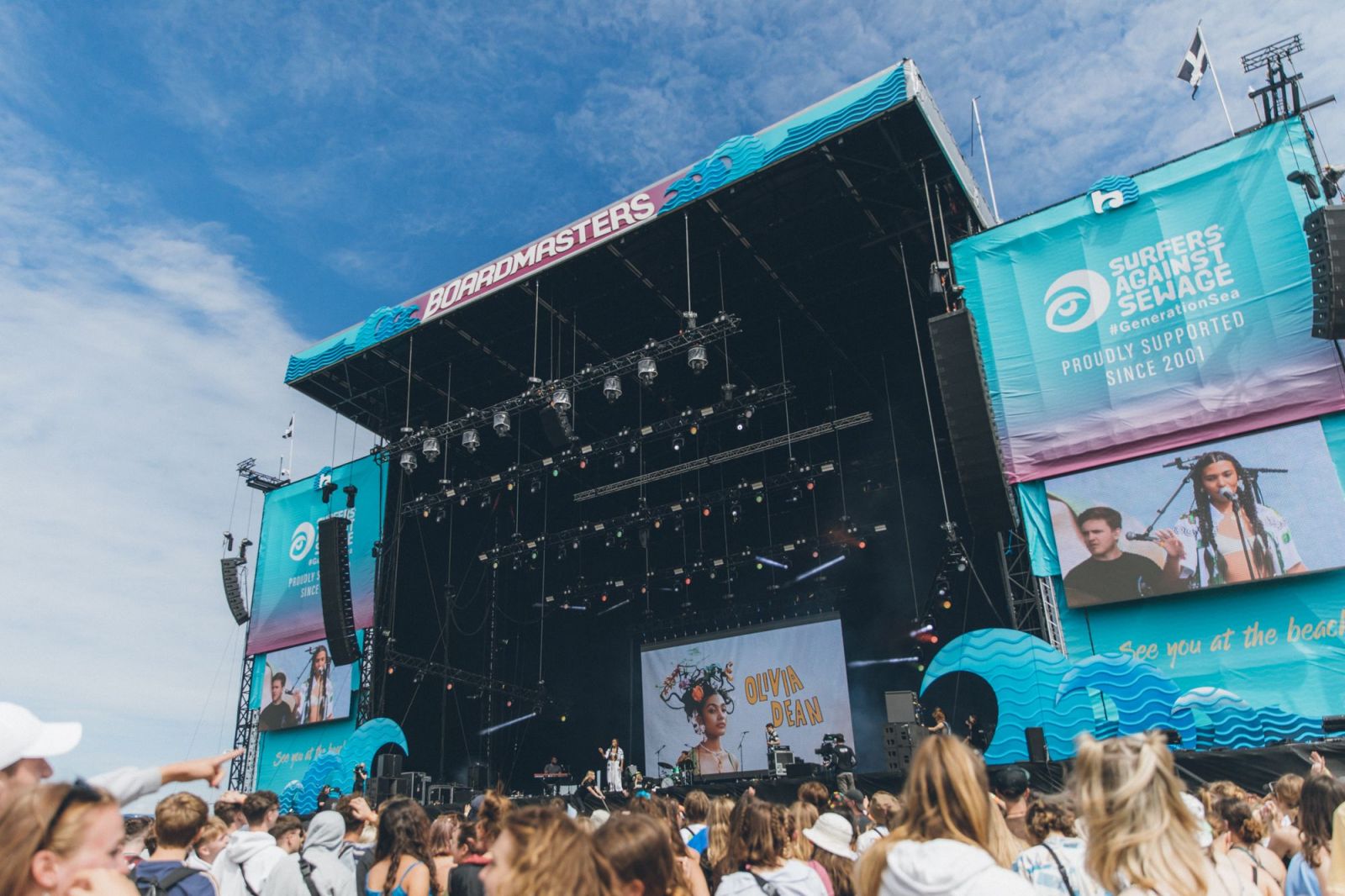Olivia Dean during her Main Stage performance at Boardmasters 2021. Photo: Darina Stoda