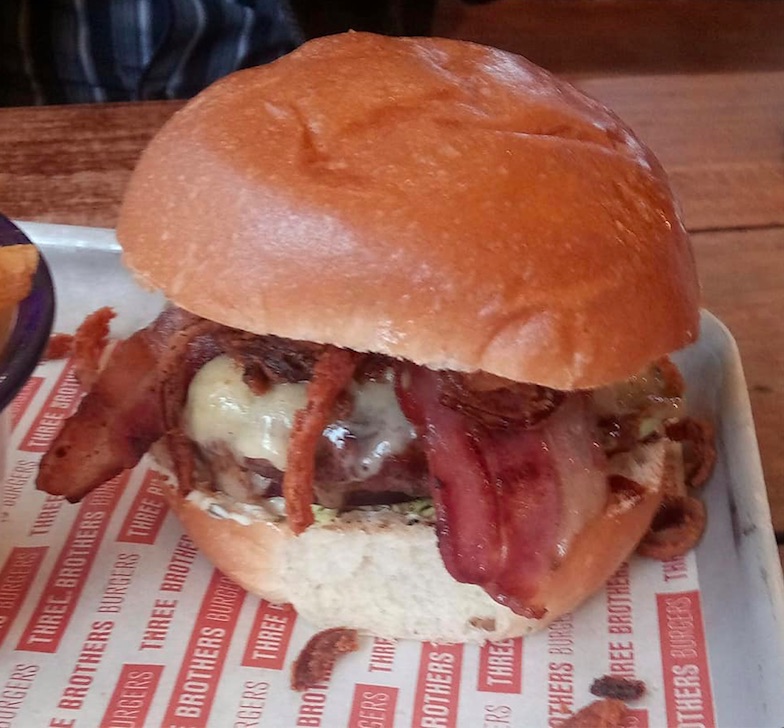 Smokey Bro Burger from Three Brothers Burger in Bristol