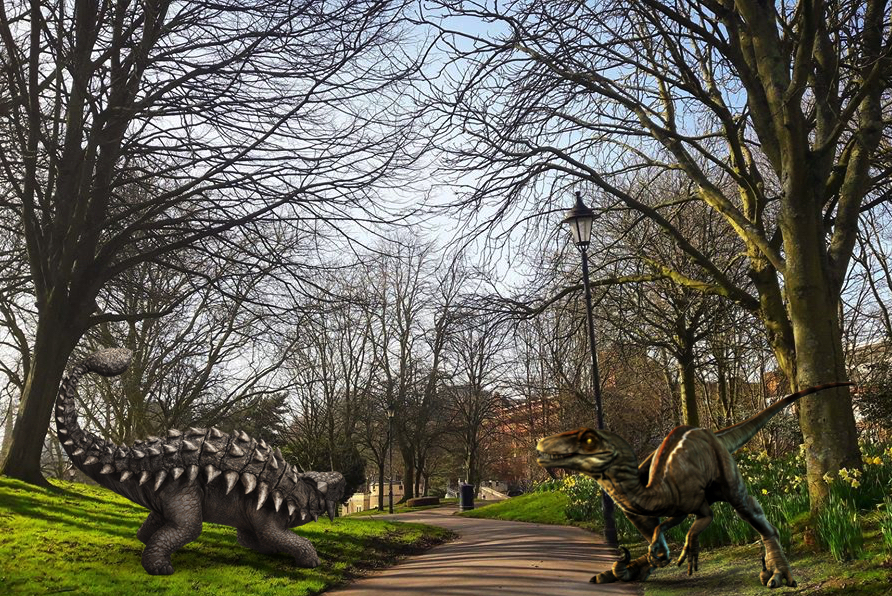 Dinosaurs in Castle Park
