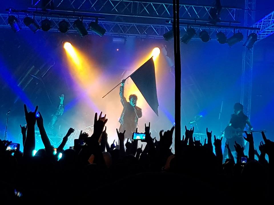 Crossfaith on stage at The Marble Factory in Bristol.