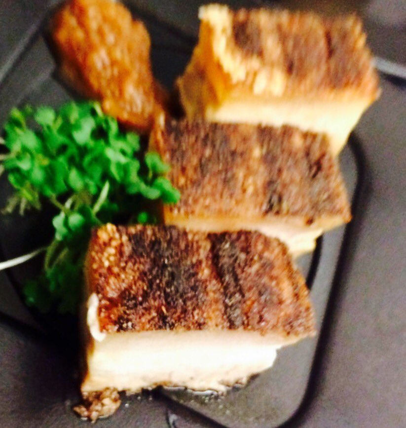Gloucestershire Pork Belly with Spiced Bramley Apple Relish at Chin Chin Bristol