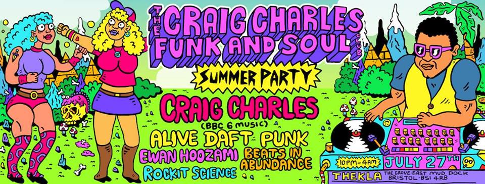 BBC 6 Music resident Craig Charles will be spinning his beloved funk n soul classics at Thekla this month.