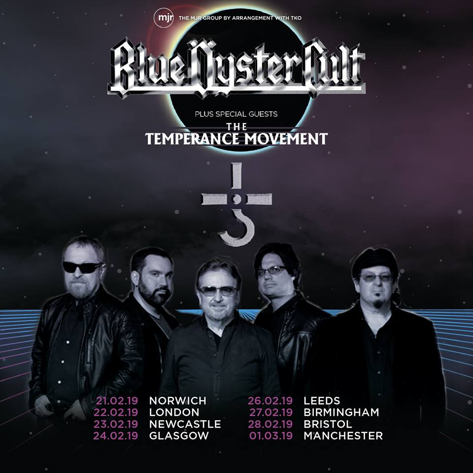 Blue Oyster Cult's full 2019 UK tour.