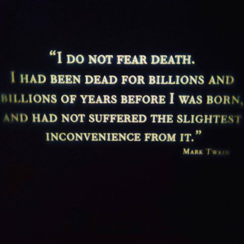 Death: The Human Experience at Bristol Museum - Mark Twain