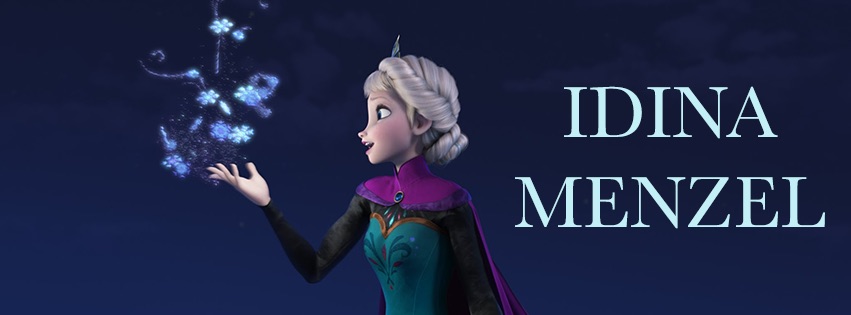 Idina Menzel as the voice of Elsa in Frozen