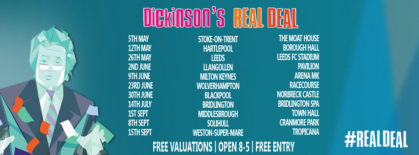 The full list of Dickinson's Real Deal 2018 tour dates.