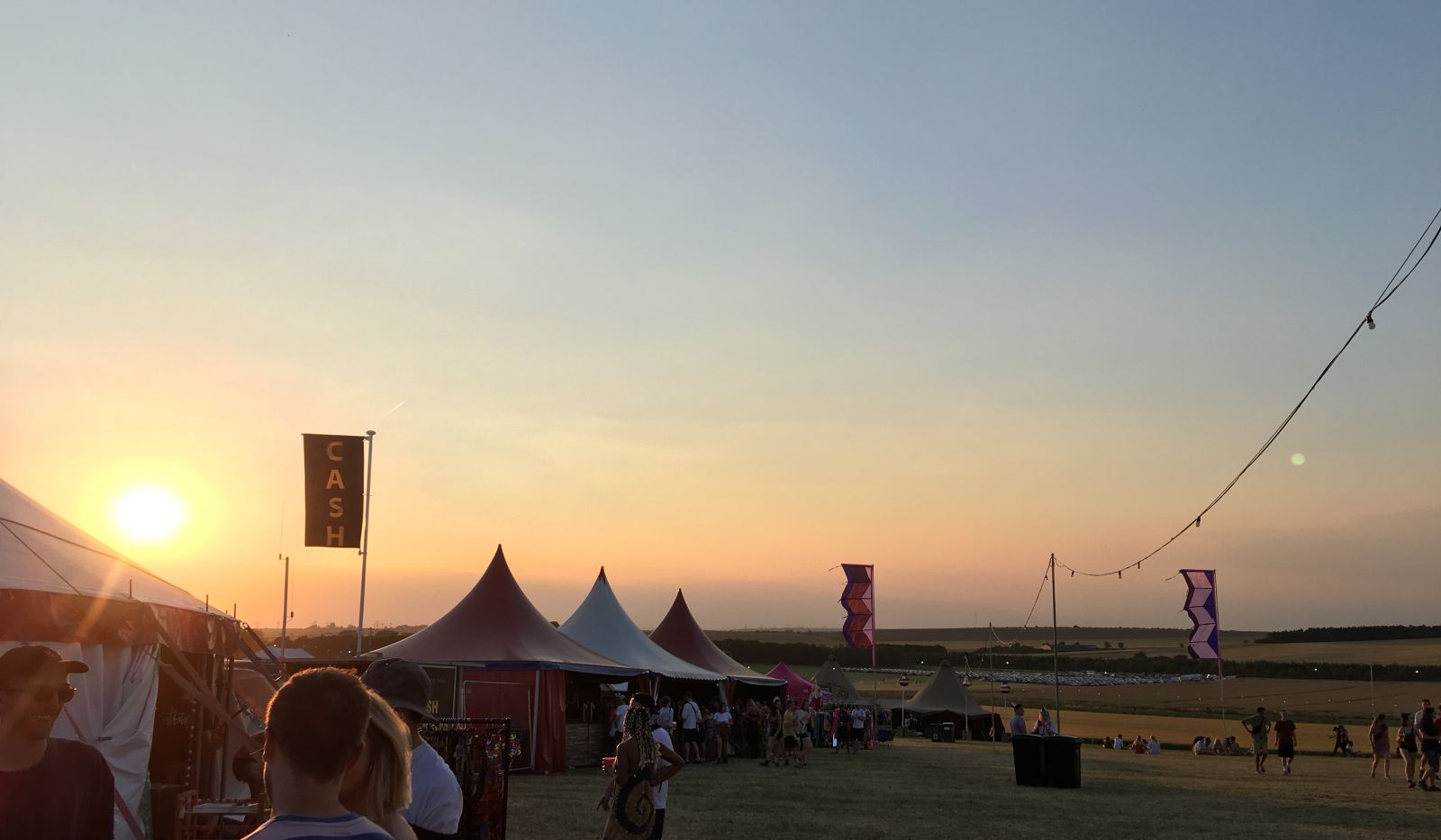 The sun sets over the beautiful Farr Festival site.