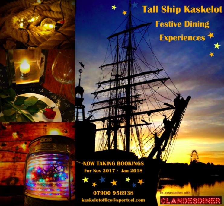 Festive Dining in Bristol aboard Tall Ship Kaskelot