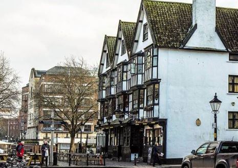 Llandoger Trow on King Street was built in the 1600s - roughly 400 years ago.