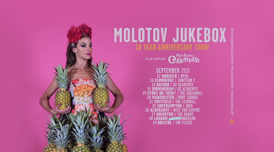 Molotov Jukebox's tour concludes with a show at The Fleece on Saturday 29th September.