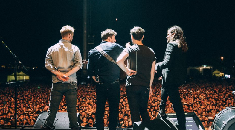 Mumford & Sons on stage in America earlier this year.