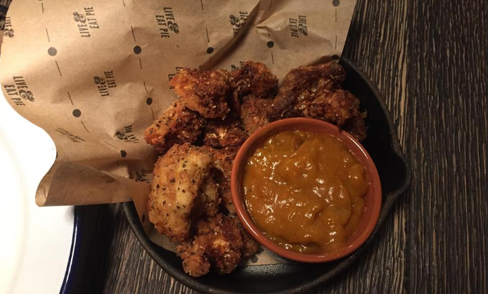 The fantastic Fried Cauliflower at Pieminister.