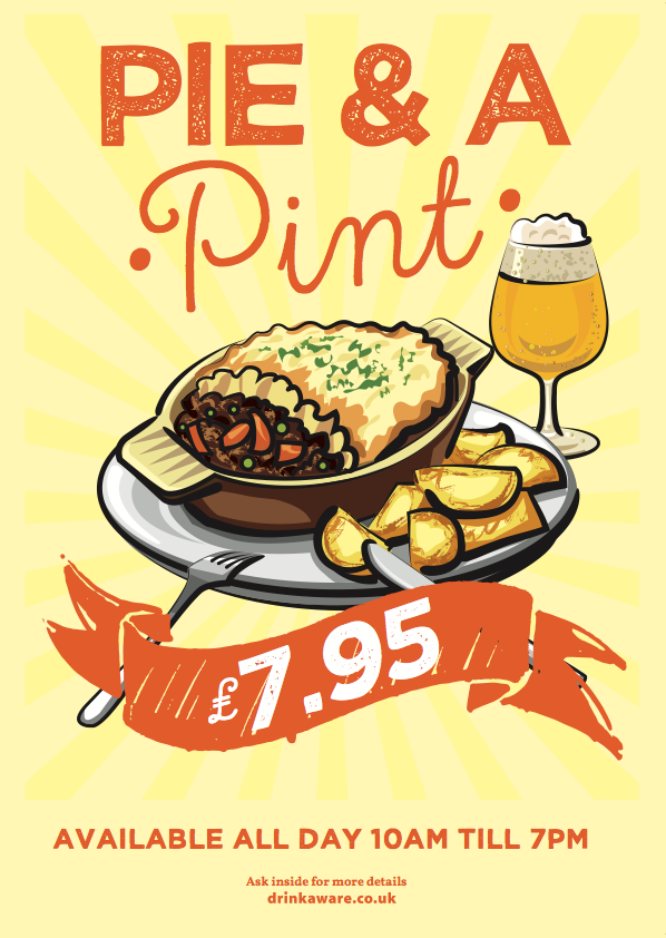 Pie and a Pint deal at The Swan in Thornbury