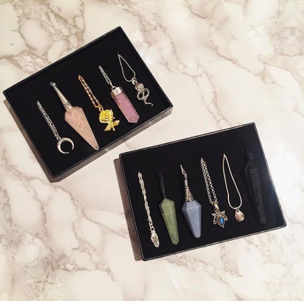 Crystal necklaces from Neck on the Line Bristol