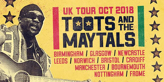 Reggae icons Toots and the Maytals will play live at Bristol's O2 Academy on Wednesday 17th October.