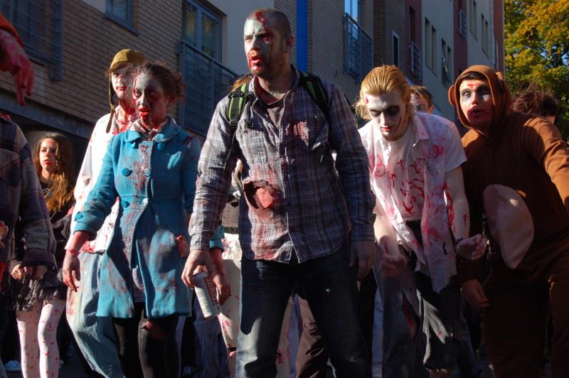 The Zombie Walk attracts hundreds of horror fans every year