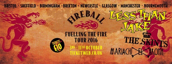 Less Than Jake headline Fireball - Fuelling The Fire Tour 2016 at Bristol O2 Academy