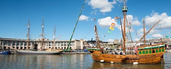 Enjoy a cream tea aboard The Matthew as it sails around Bristol's beautiful harbour