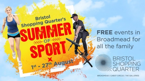Bristol Shopping Quarter's Summer of Sport in Broadmead all throughout August 2016