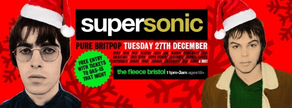 Supersonic Britpop Club Night at The Fleece in Bristol tonight