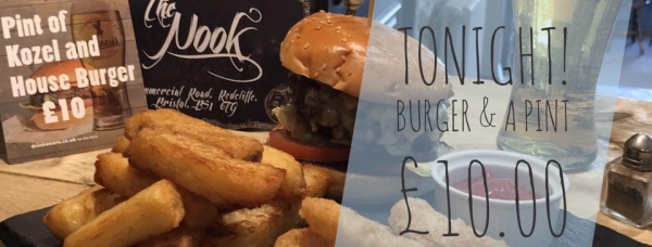 Bargain Burgers and Beers in Bristol at The Nook