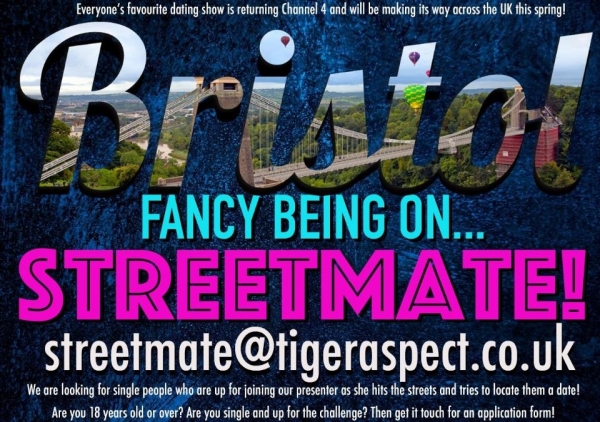Streetmate is coming back to our screens and looking for contestants in Bristol